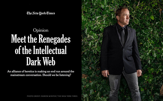 Meet the Renegades of the Intellectual Dark Web (photo by Damon Winter -- The New York Times)